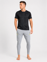 Спортивний комплект Dri-Fit Running футболка чорна + штани Aeroswift сірі