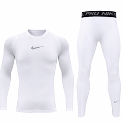 Мужской компрессионный комплект Dri-FIT белый